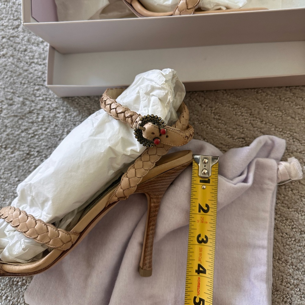 EUC Jimmy Choo Nude Strappy Heeled Sandals 39.5 - Picture 13 of 13